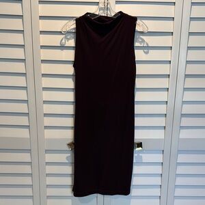 Ann Taylor Burgundy sleeveless Dress in a Jersey type fabric runs like a small.